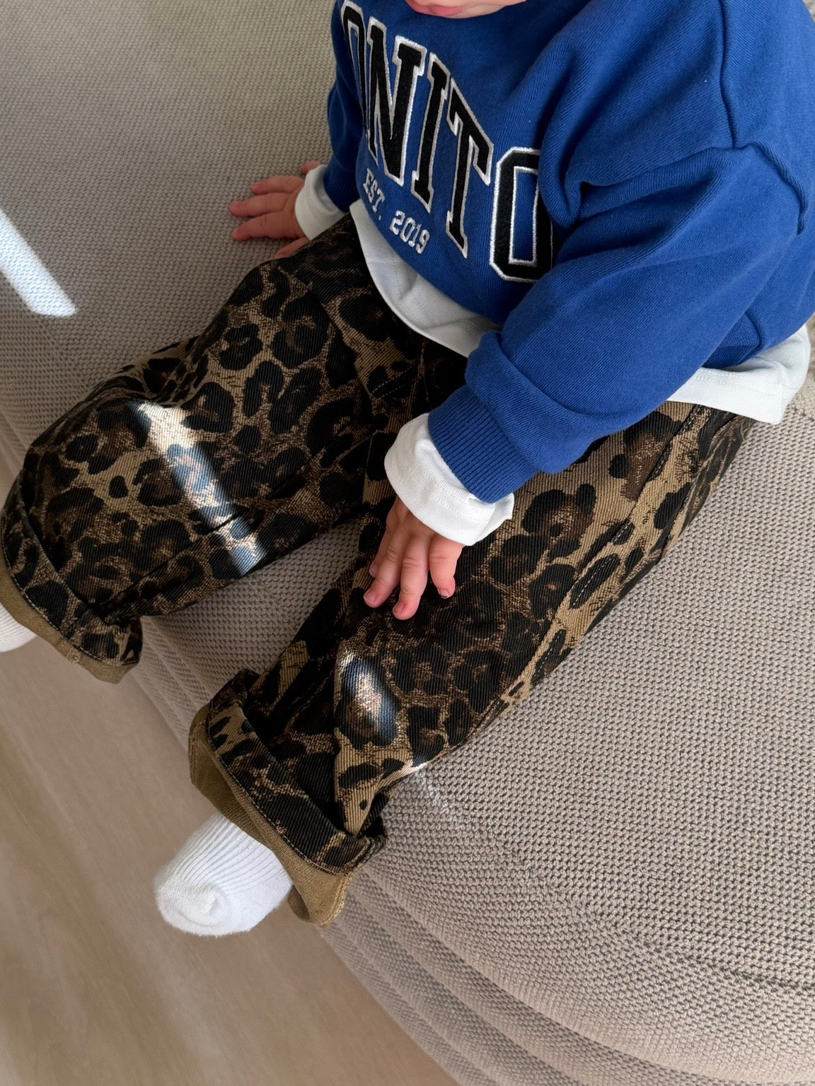 Leopard Wide Leg Jeans
